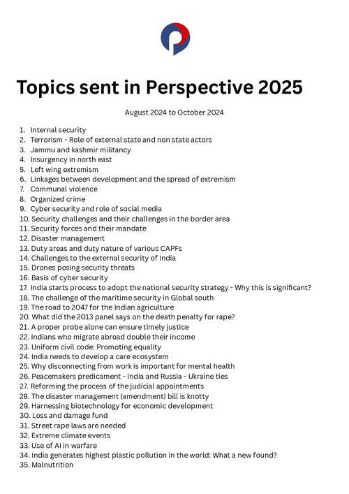 PERSPECTIVE TOPICS AUG 24-SEP 24